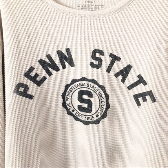 Penn State Retro Long Sleeve Cream Thermal Top - Picture 2 of 6